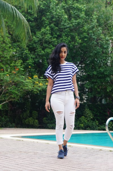 How to wear white jeans 2