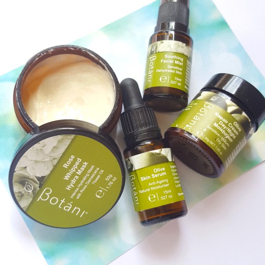 Botani, squalane, natural skincare, sensitive skincare, moisturiser for dry skin, moisturiser for mature skin, face mask, face serum 