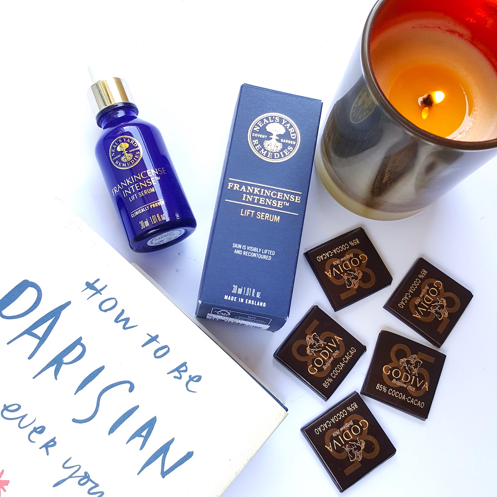 Neal's Yard Remedies Frankincense Intense Serum review, antiageing serum, organic skincare, destress your skin, destress, relax,